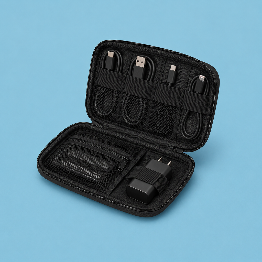 Travel Cable Organizer Bag – Waterproof Tech Pouch for Cables & Accessories