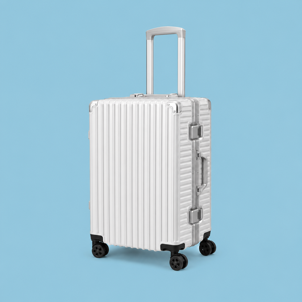 Aluminum Frame Rolling Suitcase – 20/24/26/28" with USB Port & Combination Lock