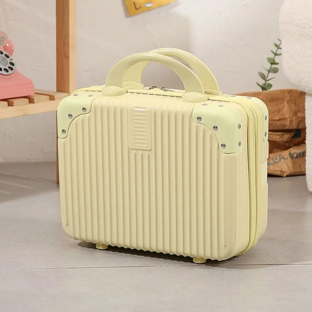 14" Mini Travel Suitcase – Cosmetic & Makeup Organizer with Password Lock