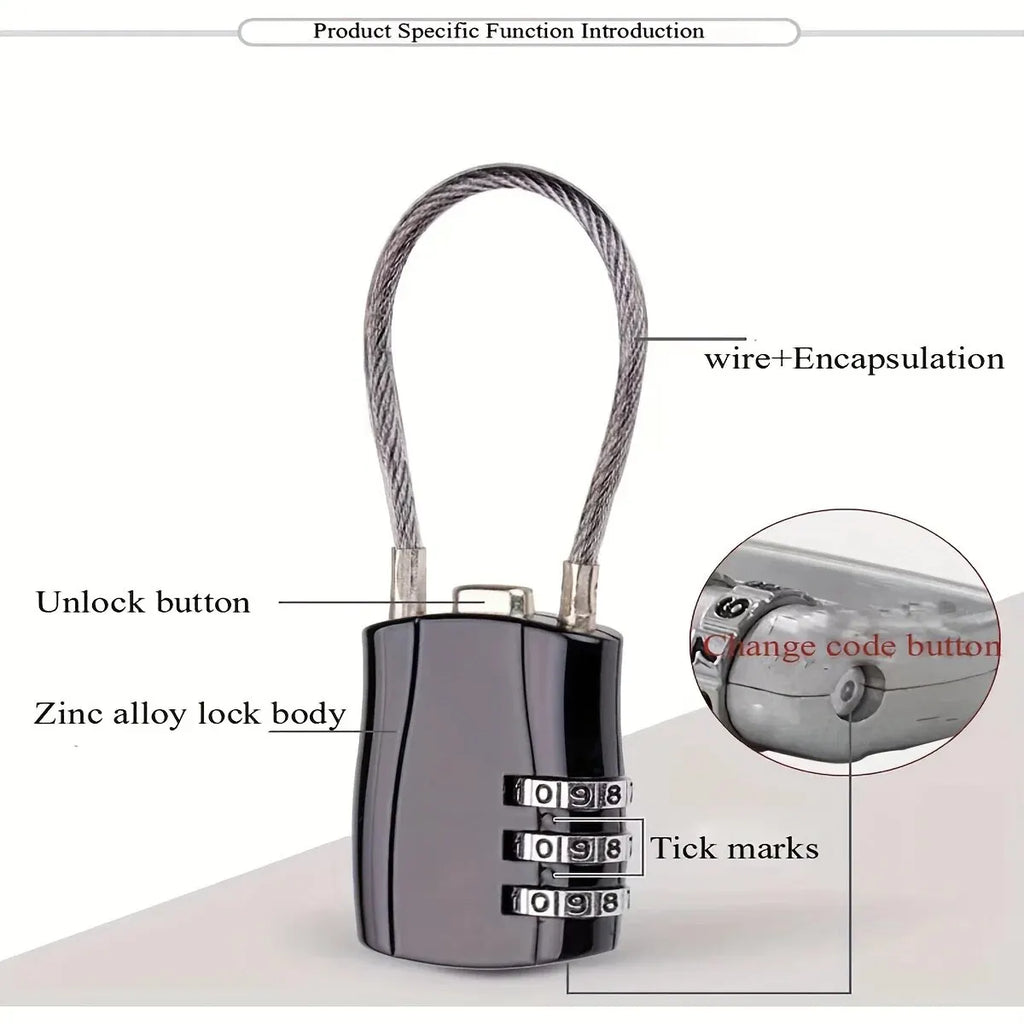 Multifunctional Combination Lock – Travel, Gym & Locker Padlock