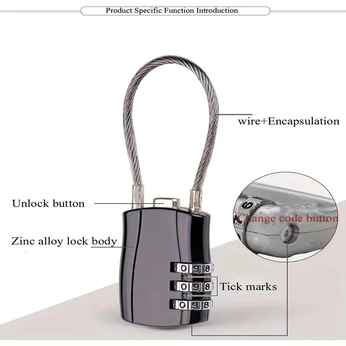 Multifunctional Combination Lock – Travel, Gym & Locker Padlock