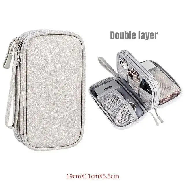 Travel Cable Organizer Bag – Waterproof Tech Pouch for Cables & Accessories