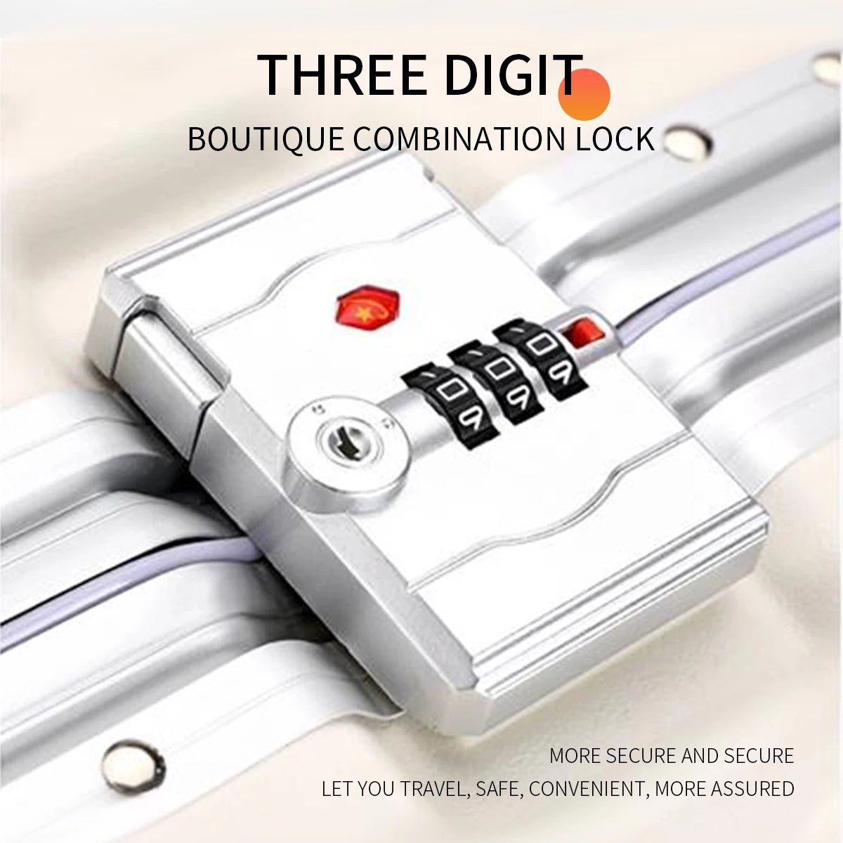 Aluminum Frame Rolling Suitcase – 20/24/26/28" with USB Port & Combination Lock