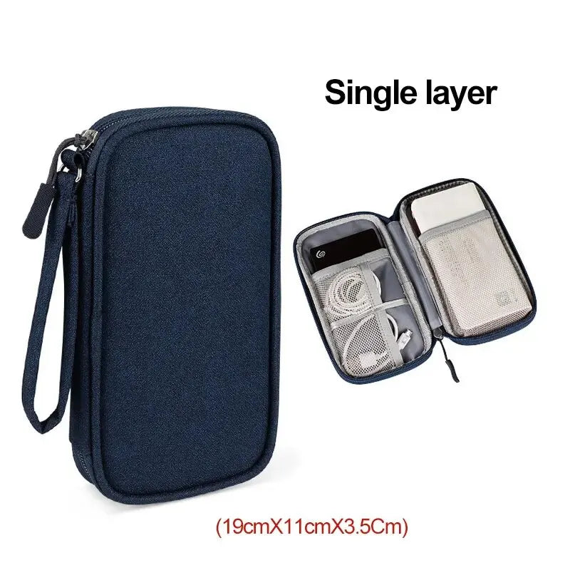 Travel Cable Organizer Bag – Waterproof Tech Pouch for Cables & Accessories