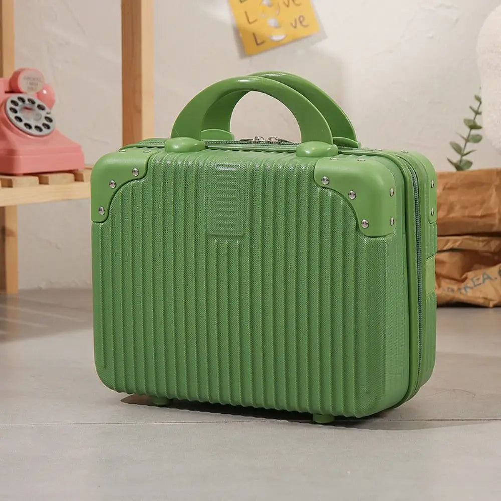 14" Mini Travel Suitcase – Cosmetic & Makeup Organizer with Password Lock