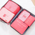 6-Piece Travel Storage Bags Waterproof Packing Organizers with Zipper