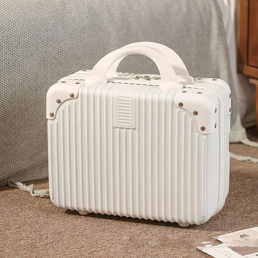 14" Mini Travel Suitcase – Cosmetic & Makeup Organizer with Password Lock