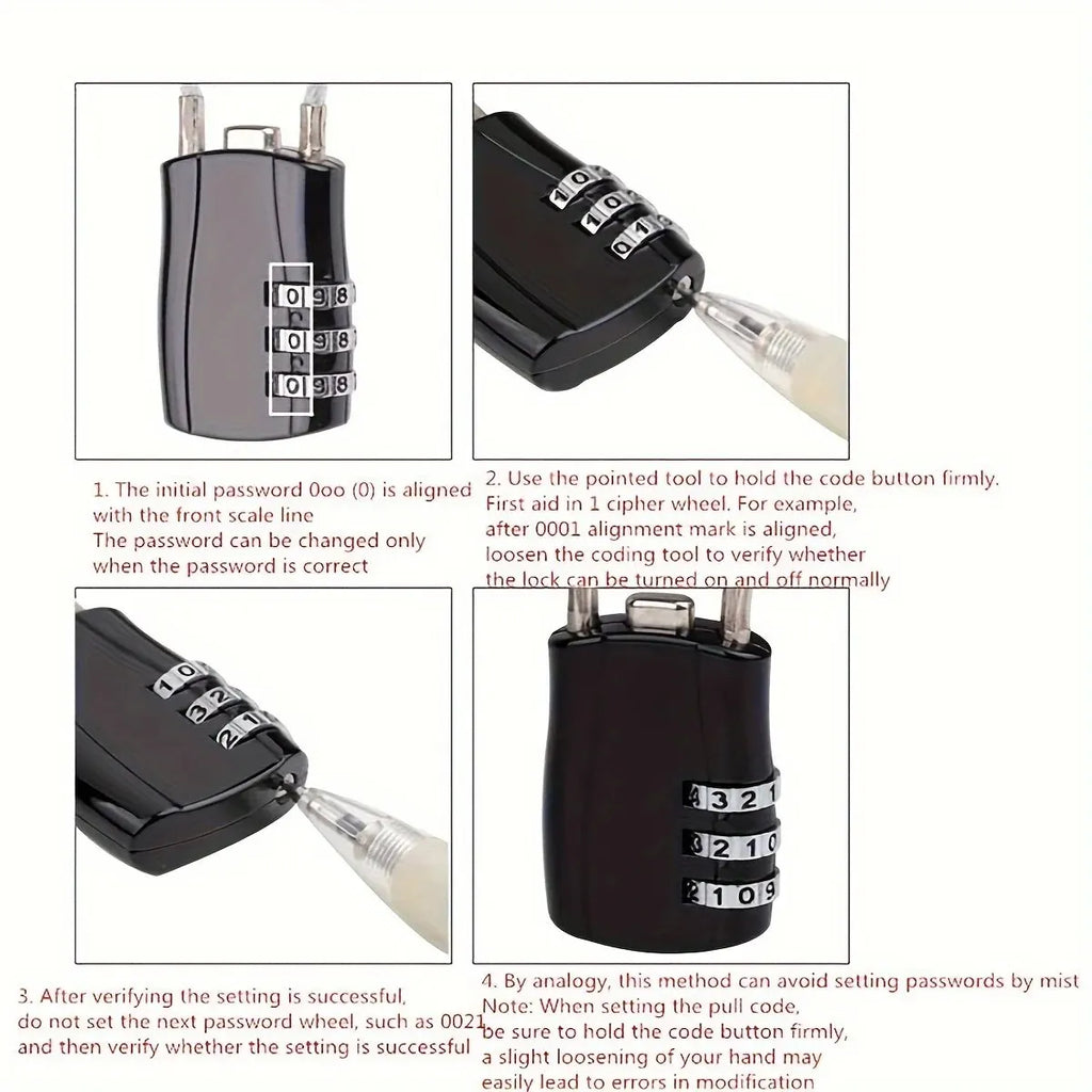 Multifunctional Combination Lock – Travel, Gym & Locker Padlock