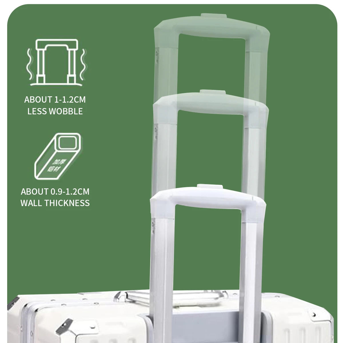 Aluminum Frame Rolling Suitcase – 20/24/26/28" with USB Port & Combination Lock